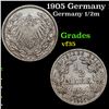Image 1 : 1905 Germany 1/2 Mark Grades vf++