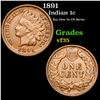 Image 1 : 1891 Indian Cent 1c Grades vf++