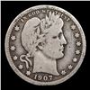 Image 2 : 1907-p Barber Quarter 25c Grades vg, very good
