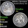 Image 1 : 1854-o Arrows Seated Liberty Quarter 25c Grades f+