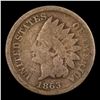 Image 2 : 1863 Indian Cent 1c Grades vg+