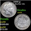 Image 1 : 1899-p Barber Dime 10c Grades Select AU