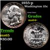 Image 1 : 1955-p Washington Quarter 25c Grades Choice+ Unc
