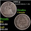 Image 1 : 1861-p Seated Liberty Half Dime 1/2 10c Grades f details