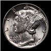 Image 2 : 1945-p Mercury Dime 10c Grades Choice+ Unc