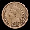 Image 2 : 1863 Indian Cent 1c Grades f+