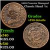 Image 1 : 1829 Classic Head half cent Counter Stamped 1/2c Grades VF Details