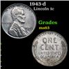 Image 1 : 1943-d Lincoln Cent 1c Grades Select Unc