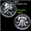 Image 1 : Proof 1960 Franklin Half Dollar 50c Grades Choice+ Proof