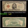 Image 1 : 1928C $5 Red Seal United States Note Grades vg, very good