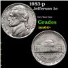 Image 1 : 1983-p Jefferson Nickel 5c Grades Choice+ Unc