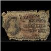 Image 2 : 1870's US Fractional Currency 10¢ Fourth Issue Fr-1259 40MM Large Red Seal Grades vg details