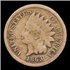 Image 2 : 1863 Indian Cent 1c Grades f+