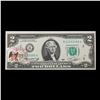 Image 2 : 1976 $2 Federal Reserve Note 1st Day of Issue, with Stamp Grades Gem CU