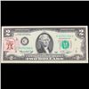 Image 2 : 1976 $2 Federal Reserve Note 1st Day of Issue, with Stamp (Philadelphia, PA) Grades Gem CU