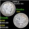Image 1 : 1899-p Barber Half Dollars 50c Grades vf+