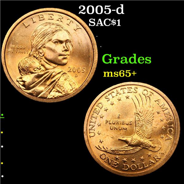 2005-d Sacagawea Dollar 1 Grades GEM+ Unc