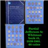 Image 1 : Partial Jefferson 5c Whitman book #1, 1938-1961. 46  coins