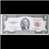 Image 2 : **Star Note** 1953A $2 Red Seal Legal Tender Note Grades vf+