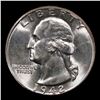 Image 2 : 1942-p Washington Quarter 25c Grades GEM+ Unc