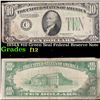 Image 1 : 1934A $10 Green Seal Federal Reserve Note Grades f, fine
