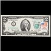 Image 2 : 1976 $2 Federal Reserve Note 1st Day of Issue, with Stamp Grades Choice AU/BU Slider