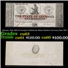 Image 1 : January 15th, 1862 $5 Georgia Confederate States Obsolete Currency Note CR-5 Grades Select CU