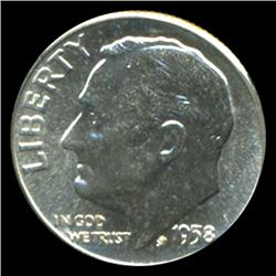 1958 Roosevelt Dime Graded MS67 (COI-4754)