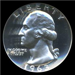 1963 Washington 25c Proof Quarter Coin Graded NGC PR68 Cameo (COI-5372)