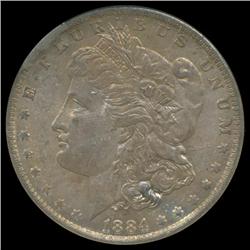 1884O Morgan Dollar Choice+ Graded MS64 Great Toning (COI-5638)