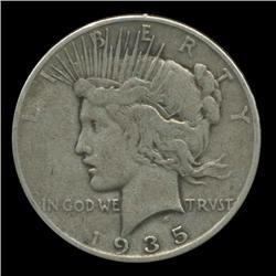 1935S Peace Dollar Circulated RARE Variety (COI-5648)