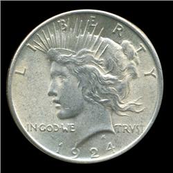 1924 Peace Dollar Choice+ Unc (COI-5649)