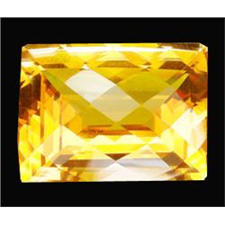 33.95ct  Octagon Checker Cut Orange Yellow Citrine FLAWLESS Appraisal Estimate $1018 (GEM-14860)