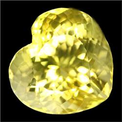 22.95ct Premium AAA Yellow Heart Cut Citrine Brazil Gem FLAWLESS Appraisal Estimate $459 (GEM-15208)