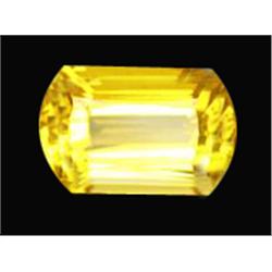 10.55ct Fancy Shape AAA Yellow Citrine FLAWLESS Appraisal Estimate $211 (GEM-15545B)