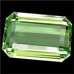 23.35ct  Impressive Emerald Cut Green Amethyst FLAWLESS Appraisal Estimate $560 (GEM-15637)