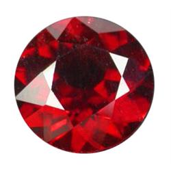 2.98ct  Ravishing  Red Spessartite Round Unheated FLAWLESS Appraisal Estimate $328 (GEM-15695)