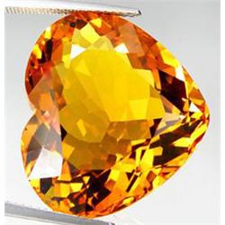 30.78ct Gleaming  Heart Cut Orange Citrine (GEM-16480)