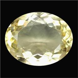 26.05ct Excellent AAA Yellow Oval Cut Amethyst Africa FLALWESS Appraisal Estimate $625 (GEM-16688)