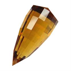 19.72ct Sublime Golden Yellow Briolette Citrine  FLAWLESS Appraisal Estimate $394 (GEM-16988)