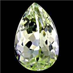 7.68ct Ultra Rare Natural Yellow Kunzite Pear Pakistan FLAWLESS Appraisal Estimate $537 (GEM-17000)