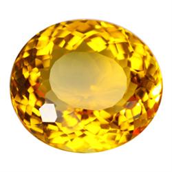 17.18ctOval Cut Top Golden Yellow Citrine Brazil (GEM-17655)