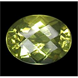 1.38ct Natural Lemon Yellow Tourmaline 8X6mm Oval VVS (GEM-18462)