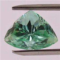 12.05ct Natural Deep Patroke Green Kunzite Trillion VVS Appraisal Estimate $1229 (GEM-18563)