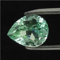 4.6ct Natural Deep Patroke Green Kunzite Pear VVS Appraisal Estimate $469 (GEM-18576)