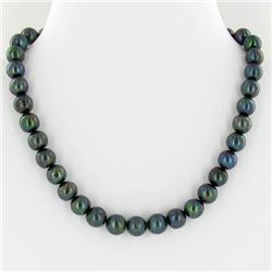 Rare Black Saltwater Pearl Necklace (JEW-250G) (JEW-250G)