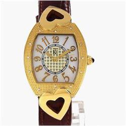 New Techno Com Diamond Bezel Ladies Watch Retail $2,595 (WAT-138) (WAT-138)