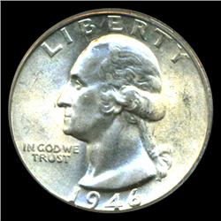 1946D Washington 25c Quarter Coin Graded PCGS MS65 (COI-5302)