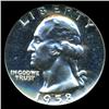 Image 1 : 1958 Washington 25c Proof Quarter Coin Graded ICG PR70 With Light Cameo (COI-5348)