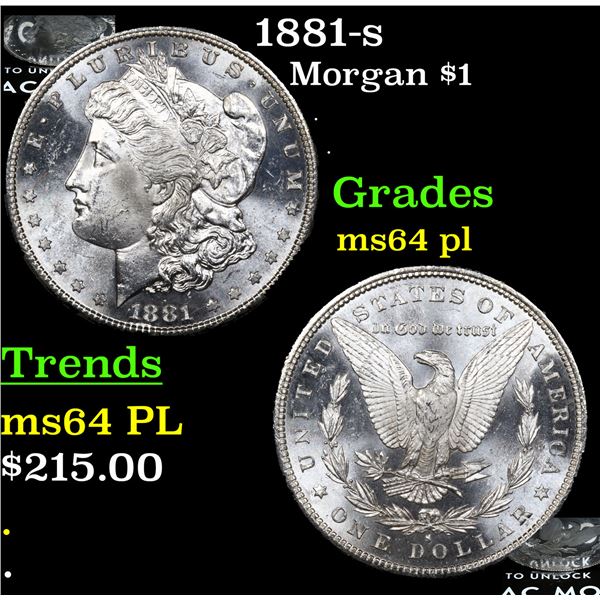 1881-s Morgan Dollar $1 Grades Choice Unc PL